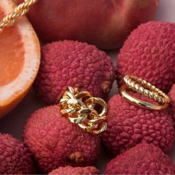 NWT OMA The Label Baba 18K Goldplated Chain Ring - Picture 9 of 14